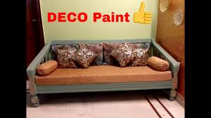 Antique wooden sofa can also be expandable, and some even expand into beds, helping you make the best use of your space. Wooden Sofa Makeover Deco Paint Conversion Youtube