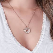 Tokens Of Love Necklace Rose Gold Plated Diamond Infinity Necklace Love Necklace Delicate Diamond Necklace