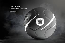 Soccer Ball Animated Mockup In 2020 Soccer Ball Mockup Colorful Backgrounds