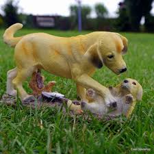 Labrador Golden Retriever Mit Welpe Gartenfigur Garten Tierfigur Polyresin Labrador Labradorwelpen Weimaraner Hund