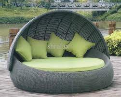 2021 Outdoor Round Bed Sofa Of Garden Furniture With Comfortable Cushion And Pillow From Shrelax 500 51 Dhgate Com Cheap Garden Furniture Beach House Furniture Wicker Sofa Outdoor