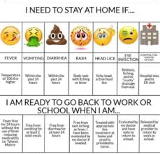 when to stay home sick chart christ the king cathedral school