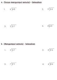 Latihan matematik tahun 1 mari mengenal bentuk asas, bulatan, segi empat dan segi tiga. Latihan Bahagi Matematik Kssr Tahun 3 3rd Grade Math Worksheets 3rd Grade Math School Worksheets