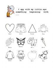 i spy with my little eye worksheets