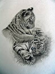 Black And White Baby Tiger Pictures Tiger Cubs Cartoon Pictures Of Tiger Cubs Tattoo Animal Tattoos Tiger Tattoo