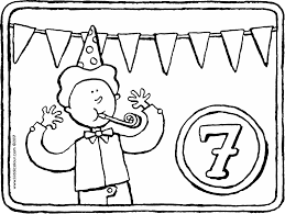 7 Jaar Kleurplaat Kleurprent Tekening 01k Kleurplaten Verjaardag 30 Verjaardag
