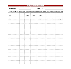 Check out this blog post 18 Blank Work Schedule Templates Pdf Docs Word Free Premium Templates
