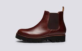 Warner Chelsea Boots For Men In Chestnut Leather Grenson
