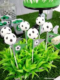 Able centerpieces, soccer ball cutouts, banners, streamers, and other decorations give you an awesome scoring opportunity with guests of all ages. Soccer Football Birthday Party Desserts Table Printables Party Ideas Party Printables Blog