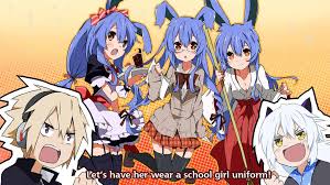 Anime Like Problem Children Are Coming From Another World Aren T They Season 2 Mondaiji Tachi Ga Isekai Kara Kuru Sou Desu Yo Screenshot Izayoi Kuro Usagi And Shiroyasha Anime Hoạt Hinh Cặp đoi Hoạt Hinh