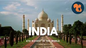 India ranked sixth among wealthiest countries, total wealth $8,230 billion.