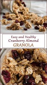 Cranberry Almond Granola Seasoned Sprinkles Recipe Almond Granola Granola Healthy Breakfast Brunch Recipes