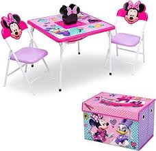 Chic Delta Children 4 Piece Kids Furniture Set 2 Chairs And Table Set Fabric Toy Box Disney Minnie Mouse F Kids Furniture Sets Kids Furniture Delta Children