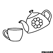 Coloring pages to download and print. Teapot Coloring Page