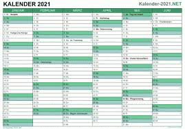 Kalender 2020/2021/2022 mit kalenderwochen und den deutschen feiertagen. Excel Kalender 2021 Kostenlos