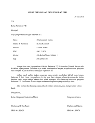 Ketika ingin resign dari pekerjaan, anda bisa menggunakan contoh surat pengunduran diri kerja yang baik dan sopan di bawah ini. Surat Pengunduran Diri Organisasi Doc Guru Paud