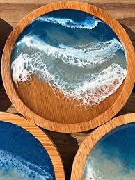 Best 12 Design Co Co On Instagram S O L D Beach Haven Ahhh These Are Absolutely Divine If You Are Still Resin Art Resin Art Painting Coasters Resin