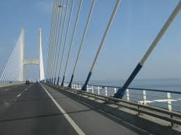 Europe's longest bridge stretches 11 miles (18 kilometers) over the tagus estuary in lisbon. Vasco Da Gama Bridge Sacavem 1998 Structurae