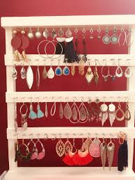 Porte Boucles D Oreilles Fait Main Diy Presentoir Bijoux Diy Rangement Bijoux Porte Boucle D Oreille