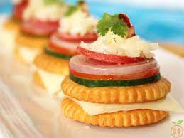 Monaco Biscuit Canapes How To Make Monaco Biscuit Toppings Recipe Kids Cooking Recipes Biscuit Topping Recipe Food Activities For Toddlers