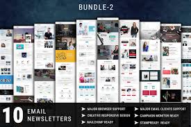 10 Email Newsletters Bundle 2 Responsive Email Template Email Newsletter Template Email Marketing Template