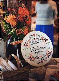 Want to be updated when there is cross stitch news? Warm Family Farm Wedding Wedding Cross Stitch Wedding Welcome Table Wedding