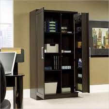 sauder homeplus 2 door jumbo storage cabinet in dakota oak wood cabinets office heavy duty l brackets