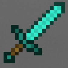 Minecraft toy sword on a green background. Minecraft Diamond Sword Transparent Background Posted By Zoey Thompson