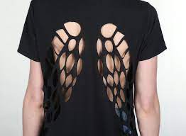 Http Www Sheinside Com Black Short Sleeve Back Hollow Wing T Shirt P 143111 Cat 1738 Html Fashion Clothes Diy Fashion