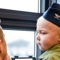 Lt. Col. Kenneth Rosado gets interviewed by Lt. Col.