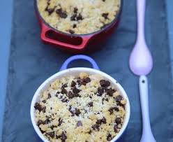 Crumble Pepites De Chocolat A La Banane Recette Recette Crumble Recette Recette A Base De Banane