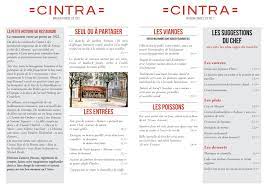 Carte et Menus 2023 - Le Cintra à Lyon | TheFork