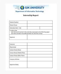 The logbook should be kept at the work place and must not be carried home. Free 7 Sample Internship Report Forms In Pdf Ms Word
