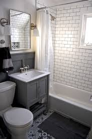 Small Grey And White Bathroom Renovation Update Subway Tile Grey Vanity Recessed Cabi Gray And White Bathroom Bathroom Renovation Small Bathroom Inspiration