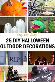Spooky decorations, lights, and animatronics 25 Easy Diy Outdoor Halloween Decorations Sarah Maker