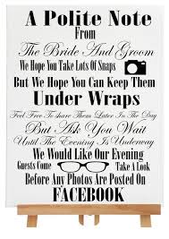Polite Notice Sign Wedding Photos Sign Wedding By Perfectparcels1 Wedding Advice Inexpensive Wedding Invitations Unplugged Wedding