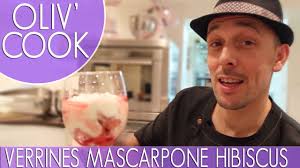 Recette : Verrine de Crème de Mascarpone, Sirop d'Hibiscus et Biscuit Rose  de Reims