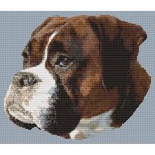 Pdf pattern with black and white symbols pdf pattern with color symbols information about strands and. Boxer Cross Stitch Pattern Boxer Beauty Dogshoppe Net