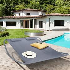 Lit Bain De Soleil Pas Cher 2 Places Gris Id Market