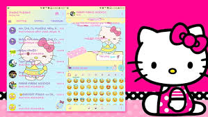 Download Tema Whatsapp Hello Kitty Apk Mod Versi Terbaru 2019 Tampilan Sangat Lucu Dengan Perpaduan Jenis Font Yang Unik Serta Ter Di 2020 Hello Kitty Lucu Sangat Lucu