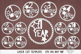 Download Set Of Baby Milestones For Cutting Pre Designed Photoshop Graphics Creative Market