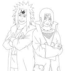 Smiling Itachi Jiraiya Lineart By Ryouto On Deviantart Anime Lineart Naruto Fan Art Stitch Coloring Pages