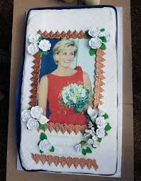 A funeral cake is served during the reception held after the service. Princess Diana Death Anniversary Tributes August 2017 Popsugar Middle East Celebrity And Entertainment