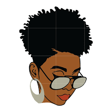 Black Woman With Glasses Svg Afro Woman Svg African American Woman S Svgtrending Afro Women African American Art Women Womens Glasses