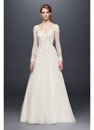 It's extra appropriate for winter weddings, and will make sure you stay warm no matter the weather. Petite Long Sleeve Wedding Dress With Low Back David S Bridal