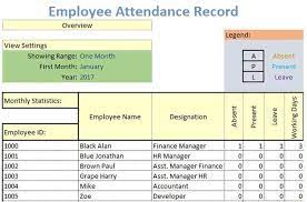 Employee Attendance Record Template Excel Excel Templates Excel Excel Spreadsheets