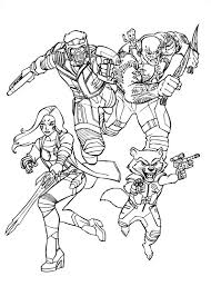 Just print out and have fun with this coloring sheet for kids! Guardians Of The Galaxy Team Coloring Page Free Printable Coloring Pages For Kids