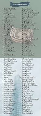Job description and duties for personal financial advisor. 600 Financial Advisor Company Names Namesbee