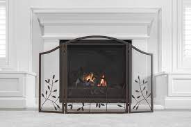 Maybe you would like to learn more about one of these? Amazon Com Barton Fireplace Screen 3 Panel Wrought Iron Large Screen Decorative Mesh Cover Solid Fire Place Fence Leaf Design Steel Spark Guard Fireplace Panels Garden Outdoor