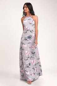 Antonella Dusty Lavender Floral Print Maxi Dress Purple Maxi Dress Floral Print Maxi Dress Lavender Maxi Dress